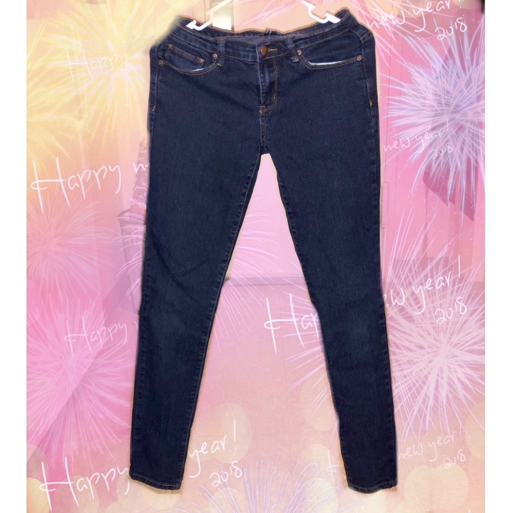Forever 21 dark blue denim jean pants mid rise